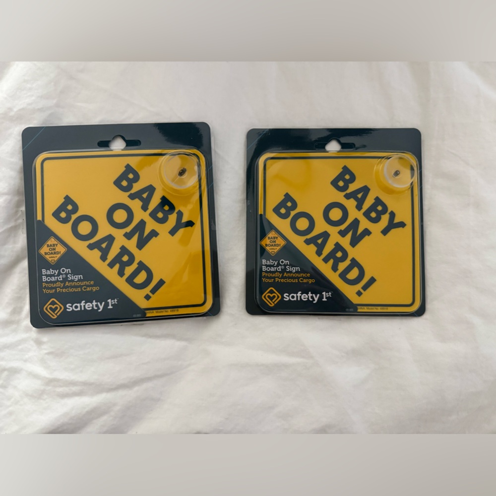 Yellow Baby On Board Sign
